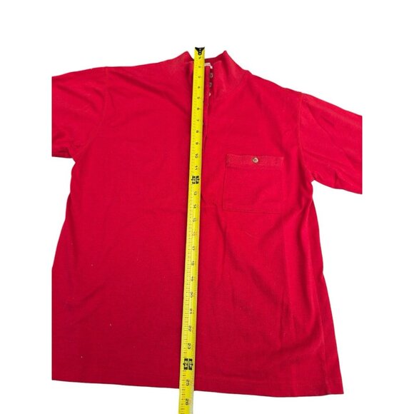 Vintage Air Express Women's Size Small Knit Pullover Red Henley - Picture 7 of 10